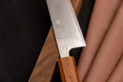 Hokiyama Bunka AUS-10 Swirl Damascus 170mm (6.7") -Sharpedge Shop 390116251648 Hokiyama Bunka AUS 10 Swirl Damascus 170 mm 5