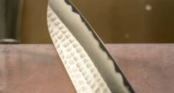 Anryu Santoku Aogami #2 165mm (6.5") - BLADE -Sharpedge Shop 420108091679 AnryuSantokuAogami 2TsuchimeMigakiStainlessclad165mm BLADEONLY 5