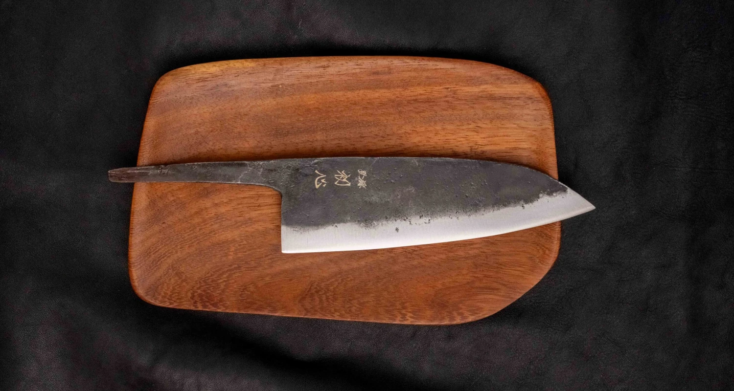 Kurogane Santoku Aogami #2 Kuro-uchi 165mm (6.5") - BLADE 6 Kurogane Santoku Aogami #2 Kuro-uchi 165mm (6.5") - BLADE - Image 4