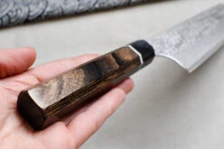 Bunka Black Damascus 200mm (7.9") -Sharpedge Shop BunkaBlackDamascus200mm 8