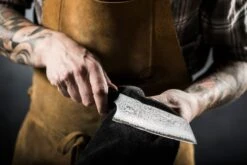 Bunka Black Damascus 165mm (6.5") -Sharpedge Shop Bunka Black Damascus 160mm 6.3 2