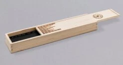 Aichi Burja - Prosciutto Knife 300mm (11.8") -Sharpedge Shop Burja Prosciutto Knife 300mm 11.8 wooden box open 18013022847