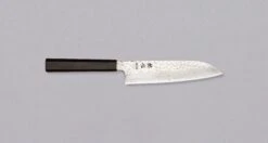 Hayabusa Santoku VG-10 Tsuchime Damascus Ebony 180mm (7.1")