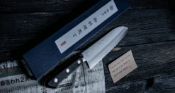 Kawamura Aoki Santoku Black 165mm (6.5") 15 Kawamura Aoki Santoku Black 165mm (6.5") -Sharpedge Shop KawamuraAokiWarikomiSantokuBlack165mm 5