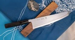 Kawamura Sakimaru-Gyuto Aogami #2 Damascus 220mm (8.7") [ebony] -Sharpedge Shop Kawamura Sakimaru Gyuto Aogami 2 Ebenovina 220 mm 450103141132 2