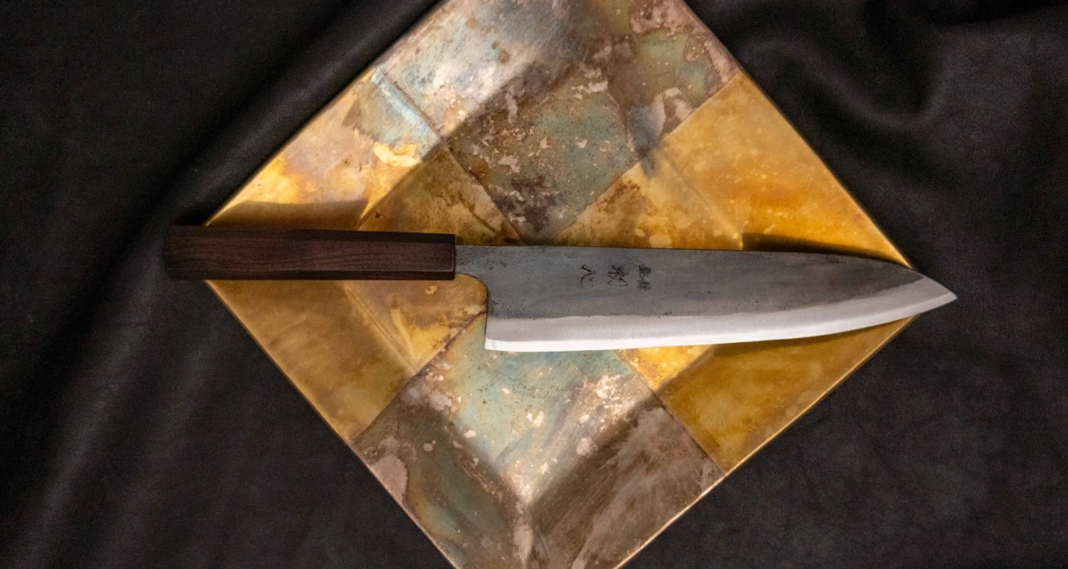 Kokugei Gyuto Aogami #1 Kuro-uchi Ebony 210mm (8.3") 8 Kokugei Gyuto Aogami #1 Kuro-uchi Ebony 210mm (8.3") - Image 6