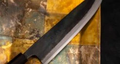 Kokugei Gyuto Aogami #1 Kuro-uchi Ebony 240mm (9.4") -Sharpedge Shop KokugeiGyutoAogami 1Kuro uchi240mm MonoEbonyhandle 420103161655 6