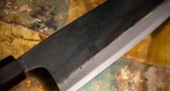 Kokugei Gyuto Aogami #1 Kuro-uchi Ebony 240mm (9.4") -Sharpedge Shop KokugeiGyutoAogami 1Kuro uchi240mm MonoEbonyhandle 420103161655 7