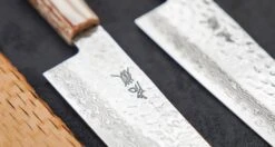 Kotetsu Gyuto VG-10 Damascus 210mm (8.2") 8 Kotetsu Gyuto VG-10 Damascus 210mm (8.2") -Sharpedge Shop KotetsuGyutoSantokuSet 3