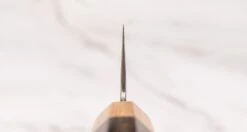 Kotetsu Santoku VG-10 Damascus 180mm (7.1") [pakka Wood] -Sharpedge Shop KotetsuSantokuVG 10Damascus180mm 7.1 pakkawood 200108081608 choil