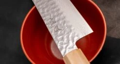 Kotetsu Santoku VG-10 Damascus 180mm (7.1") [pakka Wood] -Sharpedge Shop Kotetsu Santoku VG 10 Damascus 180 mm pakkawood 200108081608 7