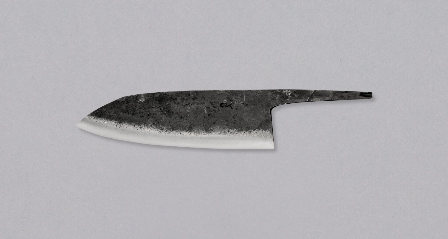 Kurogane Santoku Aogami #2 Kuro-uchi 165mm (6.5") - BLADE 4 Kurogane Santoku Aogami #2 Kuro-uchi 165mm (6.5") - BLADE - Image 2