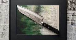 Etsu Village Damascus Santoku Black 170mm (6.7") -Sharpedge Shop MasutaniSantokuDamascusBlack170mm 19010825550 13