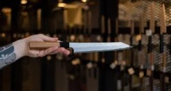 Nigara Kurozome Kiritsuke Yanagiba Aogami #2 Damascus 240mm (9.4") 16 Nigara Kurozome Kiritsuke Yanagiba Aogami #2 Damascus 240mm (9.4") -Sharpedge Shop NigaraKurozomeKiritsukeYanagibaAogami 2Damascus240mm 420118161535 6