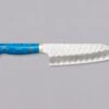 Nigara Santoku SG2 Migaki Tsuchime Turquoise 180mm (7.1") -Sharpedge Shop NigaraSantokuSG2MigakiTsuchimeTurquoise180mm 420108101555 1