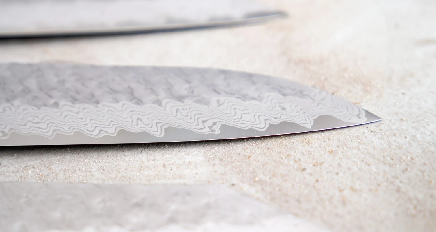 Nigara Petty VG-10 Damascus Tsuchime 150mm (5.9") 9 Nigara Petty VG-10 Damascus Tsuchime 150mm (5.9") - Image 7