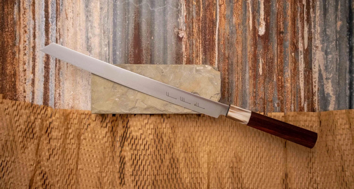 SG2 Burja - Prosciutto Knife Sandalwood 300mm (11.8") 6 SG2 Burja - Prosciutto Knife Sandalwood 300mm (11.8") - Image 4