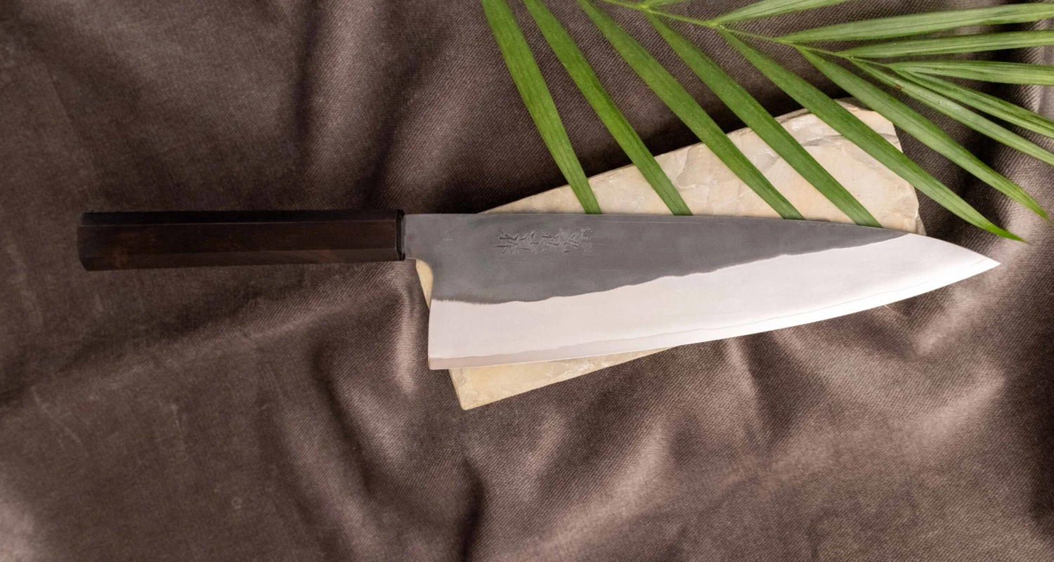 HAP-40 Wide Gyuto Black Ebony 240mm (9.5") 6 HAP-40 Wide Gyuto Black Ebony 240mm (9.5") - Image 4