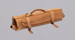 SharpEdge Chef's Leather Knife Roll [light Brown] / Holds 10 Knives -Sharpedge Shop SharpEdgeChef sLeatherKnifeRoll 40056200816 01