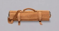 SharpEdge Chef's Leather Knife Roll [light Brown] / Holds 10 Knives