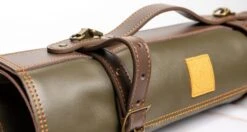 SharpEdge Chef's Leather Knife Roll [green] / Holds 6 Knives -Sharpedge Shop SharpEdgeusnjenatorbazanoze zelena sestnozev 220562001611 8