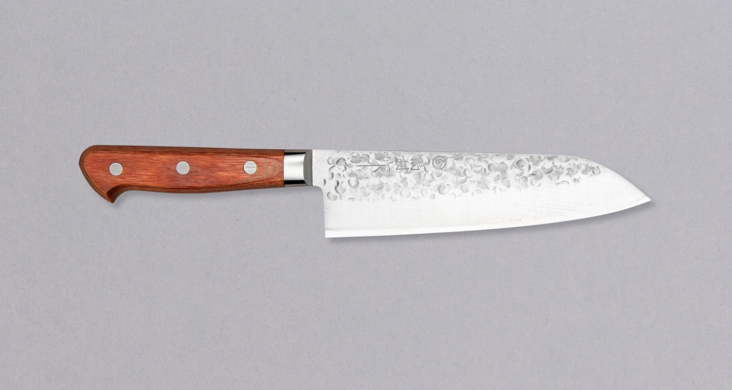 Takamura Santoku Tsuchime Chromax Brown 170mm (6.7") 3 Takamura Santoku Tsuchime Chromax Brown 170mm (6.7")