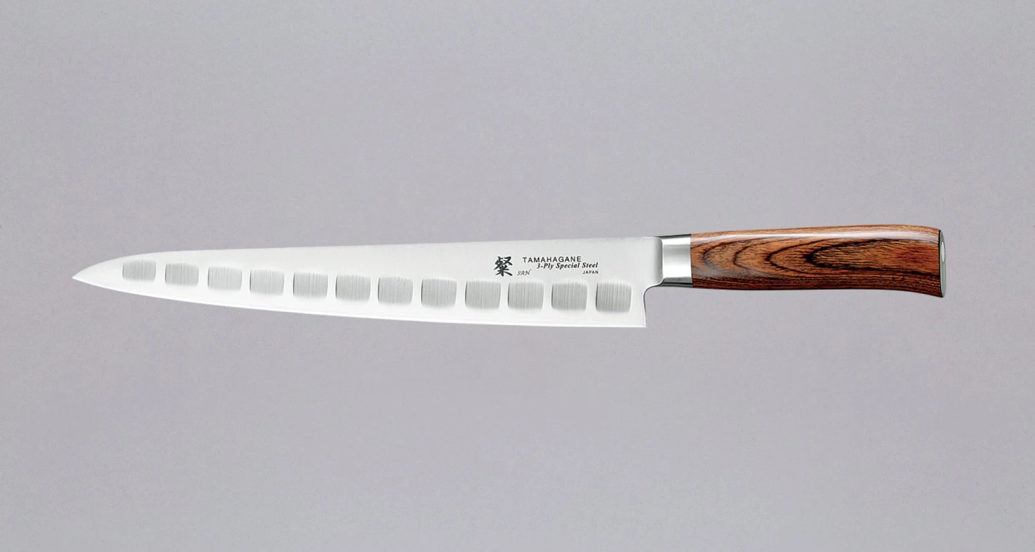 Tamahagane "SAN" Sujihiki (Fluted) 270mm (10.6") 3 Tamahagane "SAN" Sujihiki (Fluted) 270mm (10.6")