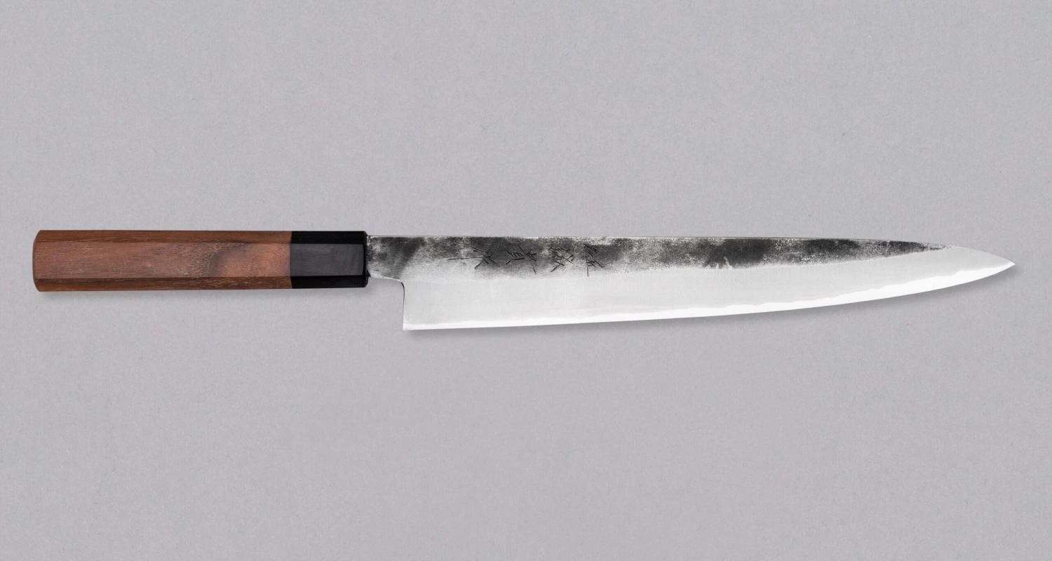 Tanaka Sujihiki Aogami #2 Nashiji Kuro-uchi 255mm (10") 3 Tanaka Sujihiki Aogami #2 Nashiji Kuro-uchi 255mm (10")