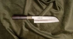 ZDP-189 Santoku Silver Ebony 180mm (7.1") -Sharpedge Shop ZDP 189SantokuSilverEbonyBlondBuffalo180mm 7.1 00609 12