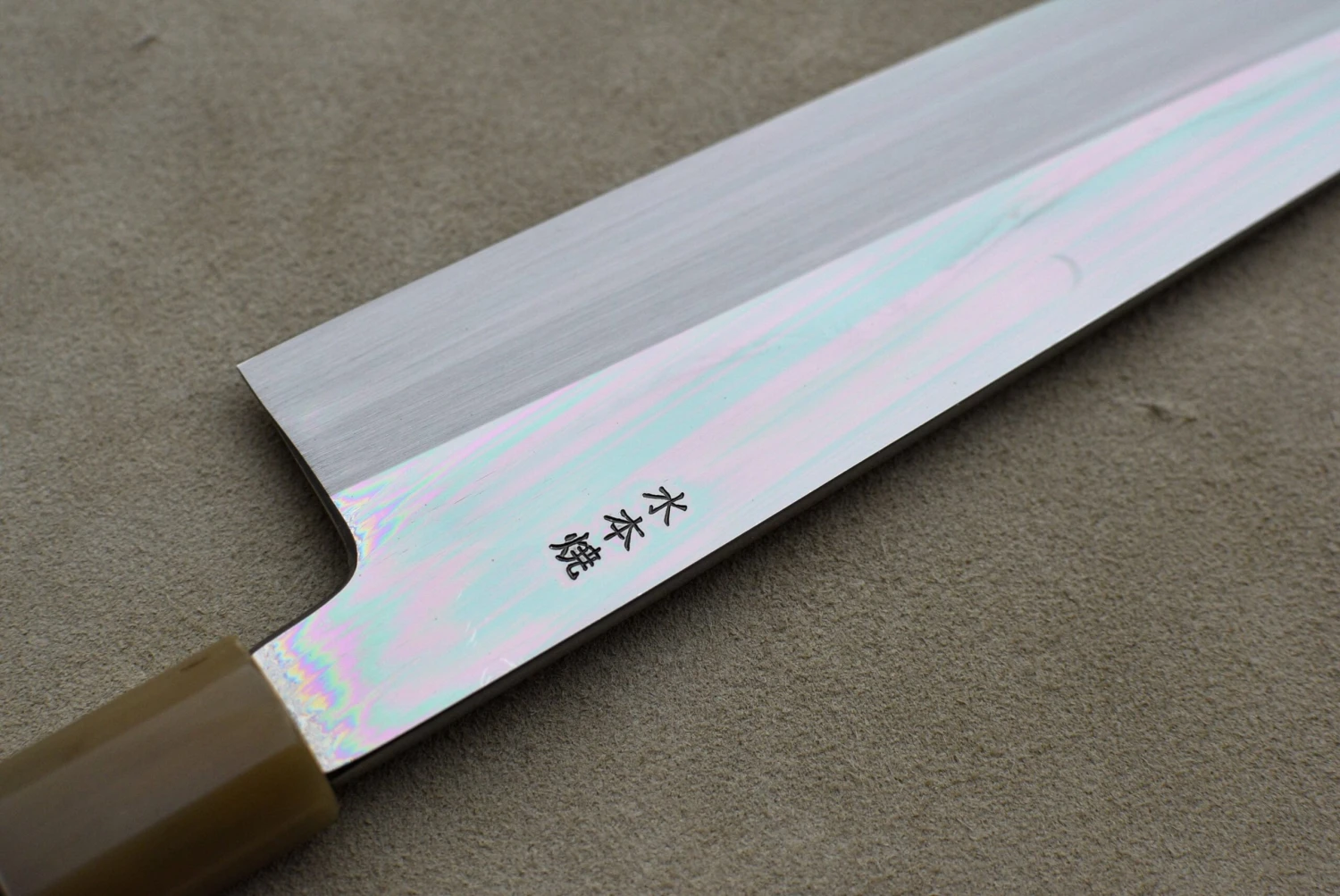 Kawamura Mizu-Honyaki Gyuto Shirogami #2 225mm (8.6") 14 Kawamura Mizu-Honyaki Gyuto Shirogami #2 225mm (8.6") - Image 12