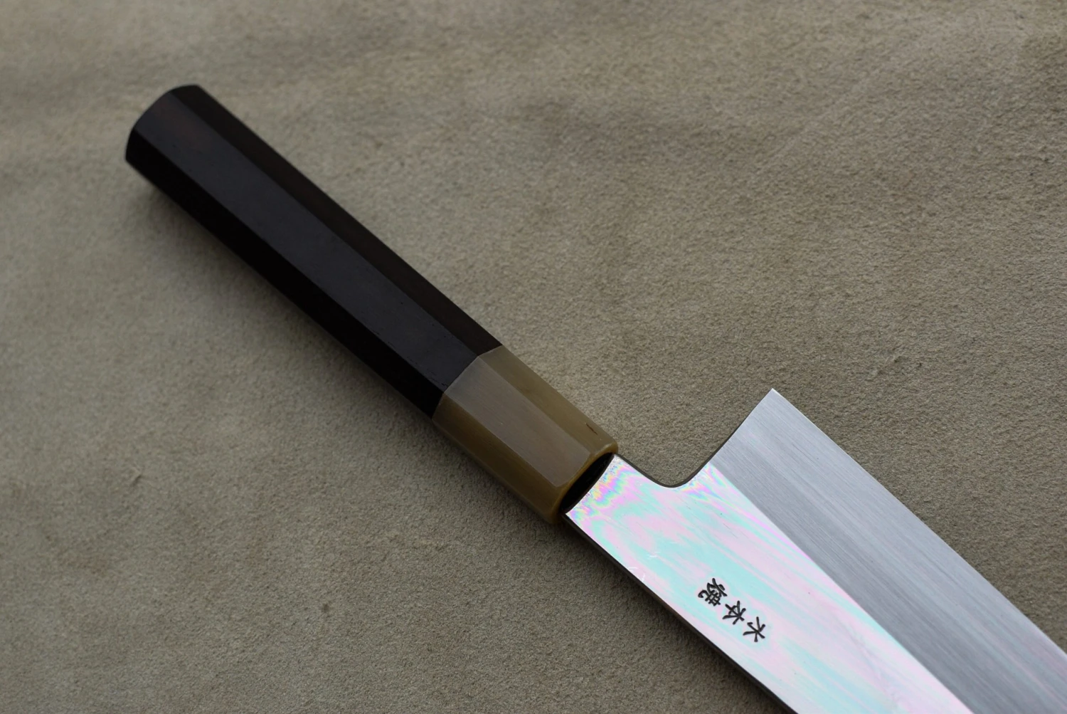 Kawamura Mizu-Honyaki Gyuto Shirogami #2 225mm (8.6") 13 Kawamura Mizu-Honyaki Gyuto Shirogami #2 225mm (8.6") - Image 11