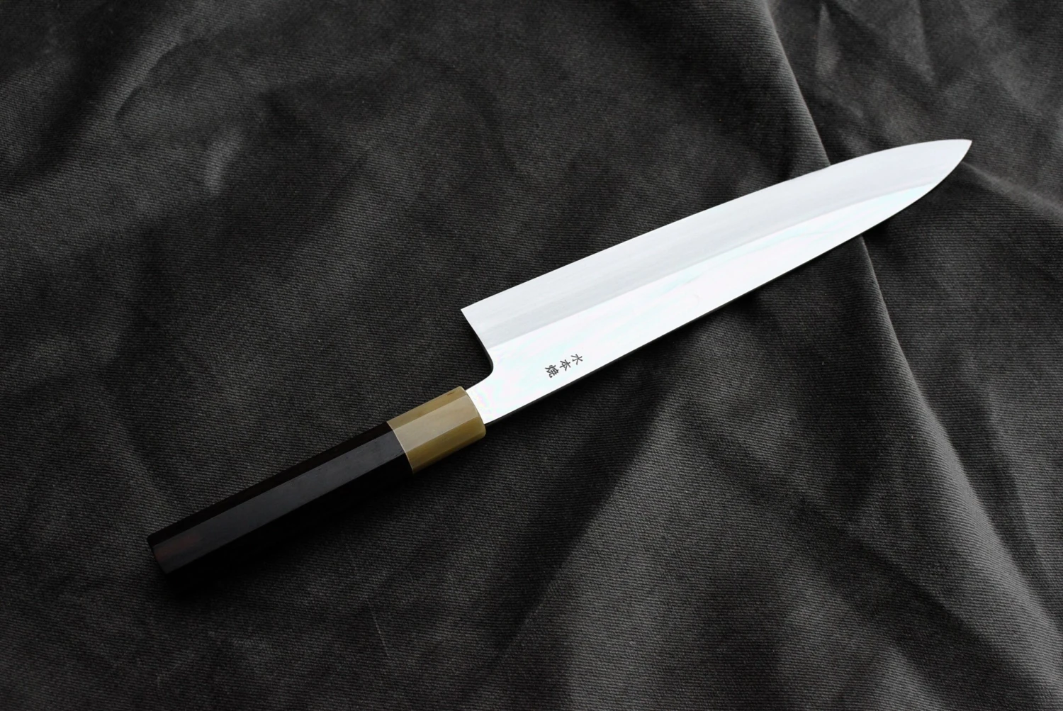 Kawamura Mizu-Honyaki Gyuto Shirogami #2 225mm (8.6") 12 Kawamura Mizu-Honyaki Gyuto Shirogami #2 225mm (8.6") - Image 10
