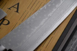 Etsu Village Damascus Santoku Black 170mm (6.7") -Sharpedge Shop osterrob japonski noz 13
