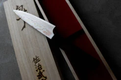 Saji Petty Wa Rainbow Damascus 135mm (5.3") -Sharpedge Shop zakljucnividezrezilnozev 11